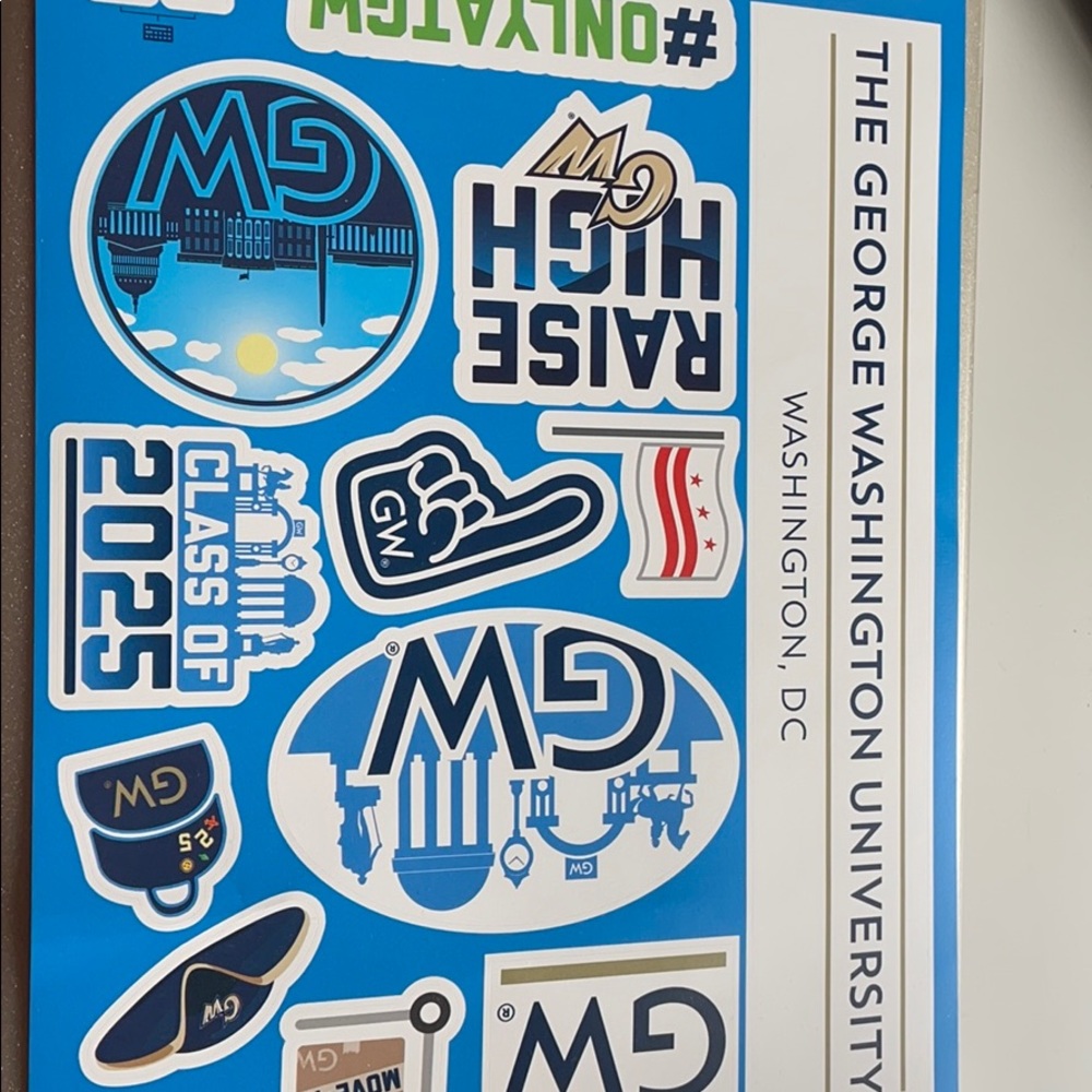 George Washington university stickers